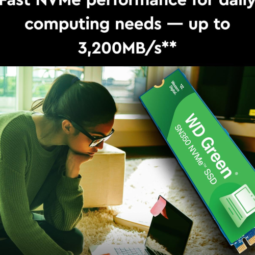 Western Digital Green Sn350 Pcie Gen 3 Nvme Ssd, 250Gb