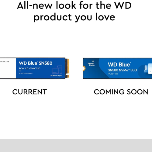 Western Digital WD Blue SN580 PCIe Gen 4 NVMe SSD Internal Storage, 500GB
