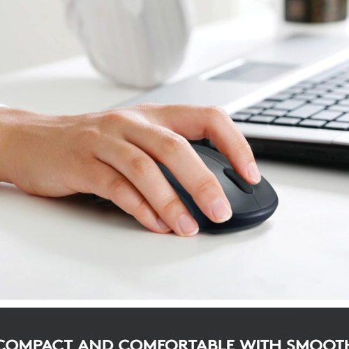 Logitech M235 Wireless Mouse, 1000 DPI Optical Tracking, 12 Month Life Battery, Compatible with Windows, Mac, Chromebook/PC/Laptop - Grey