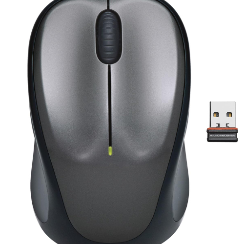 Logitech M235 Wireless Mouse, 1000 DPI Optical Tracking, 12 Month Life Battery, Compatible with Windows, Mac, Chromebook/PC/Laptop - Grey
