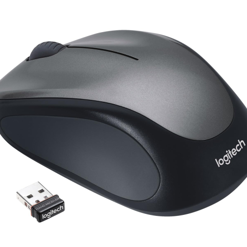 Logitech M235 Wireless Mouse, 1000 DPI Optical Tracking, 12 Month Life Battery, Compatible with Windows, Mac, Chromebook/PC/Laptop - Grey