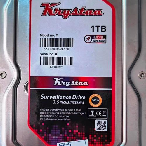 Krystaa 1TB SATA Hard Drive, 3.5 Inch, 7200 RPM, 6 Gb/s, 64 MB Cache, 2 Years Warranty
