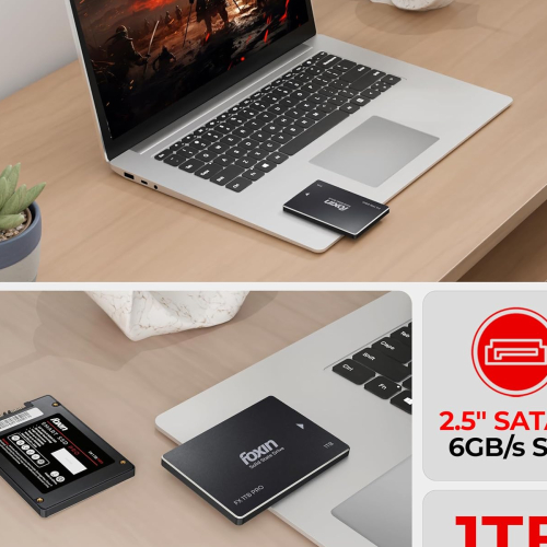 Foxin 1TB PRO SSD | Hard Disk with 3D NAND Technology &amp; 2.5 Inch SATA III 6GB/S Speed with 5 Years Limited Warranty